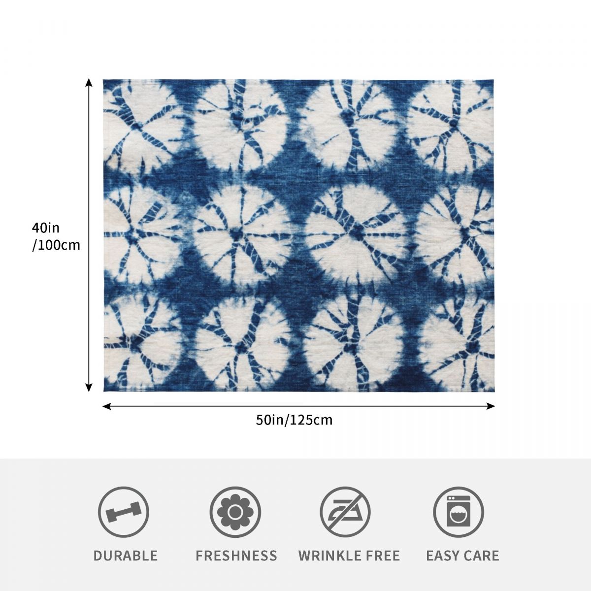 시보리 서클, 인디고, 타이다이 무늬 담요, 인조 퍼  - Shibori Tie Dye 리뷰 및 가격