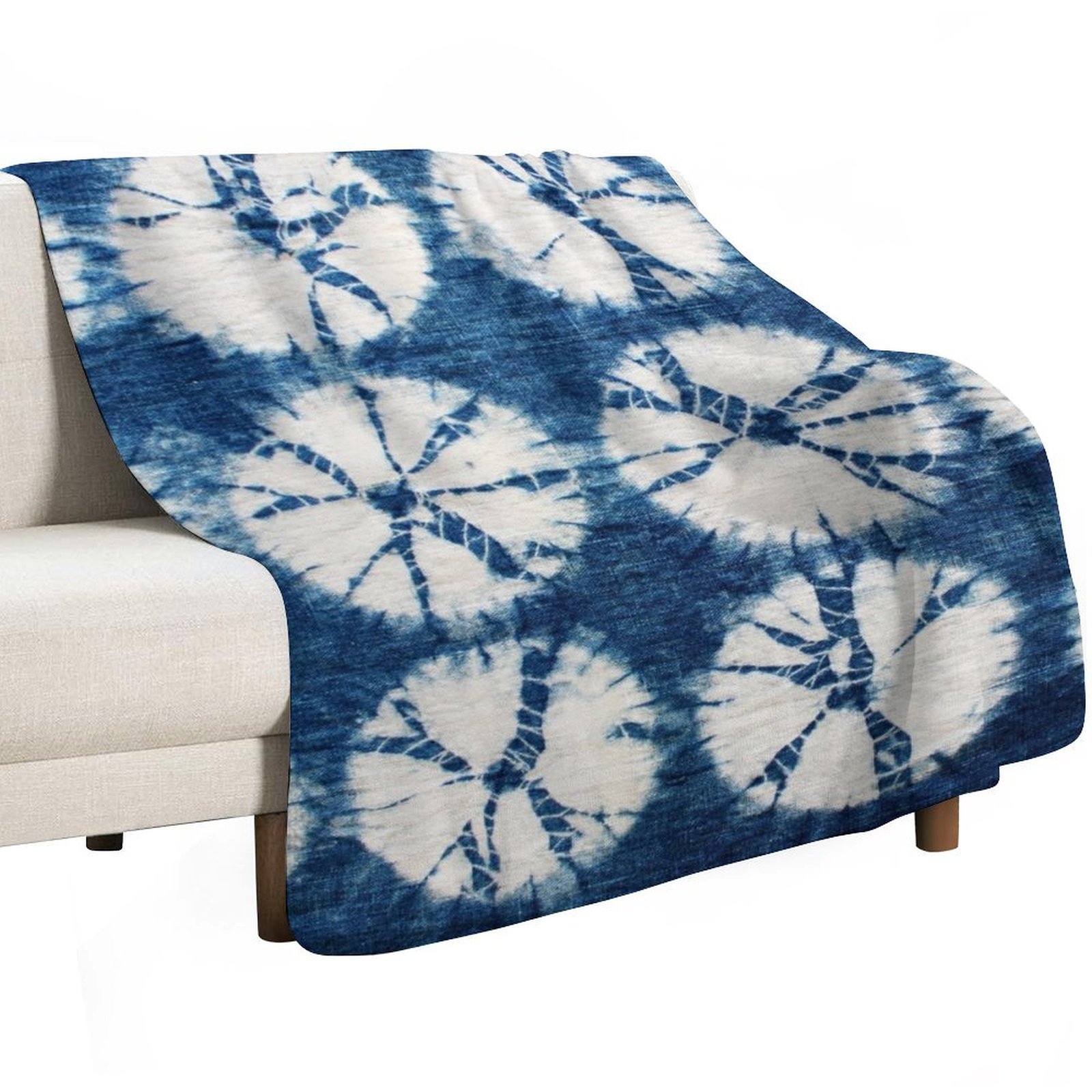 시보리 서클, 인디고, 타이다이 담요 플러시 퍼지 코지 - Shibori Tie Dye 리뷰 및 가격