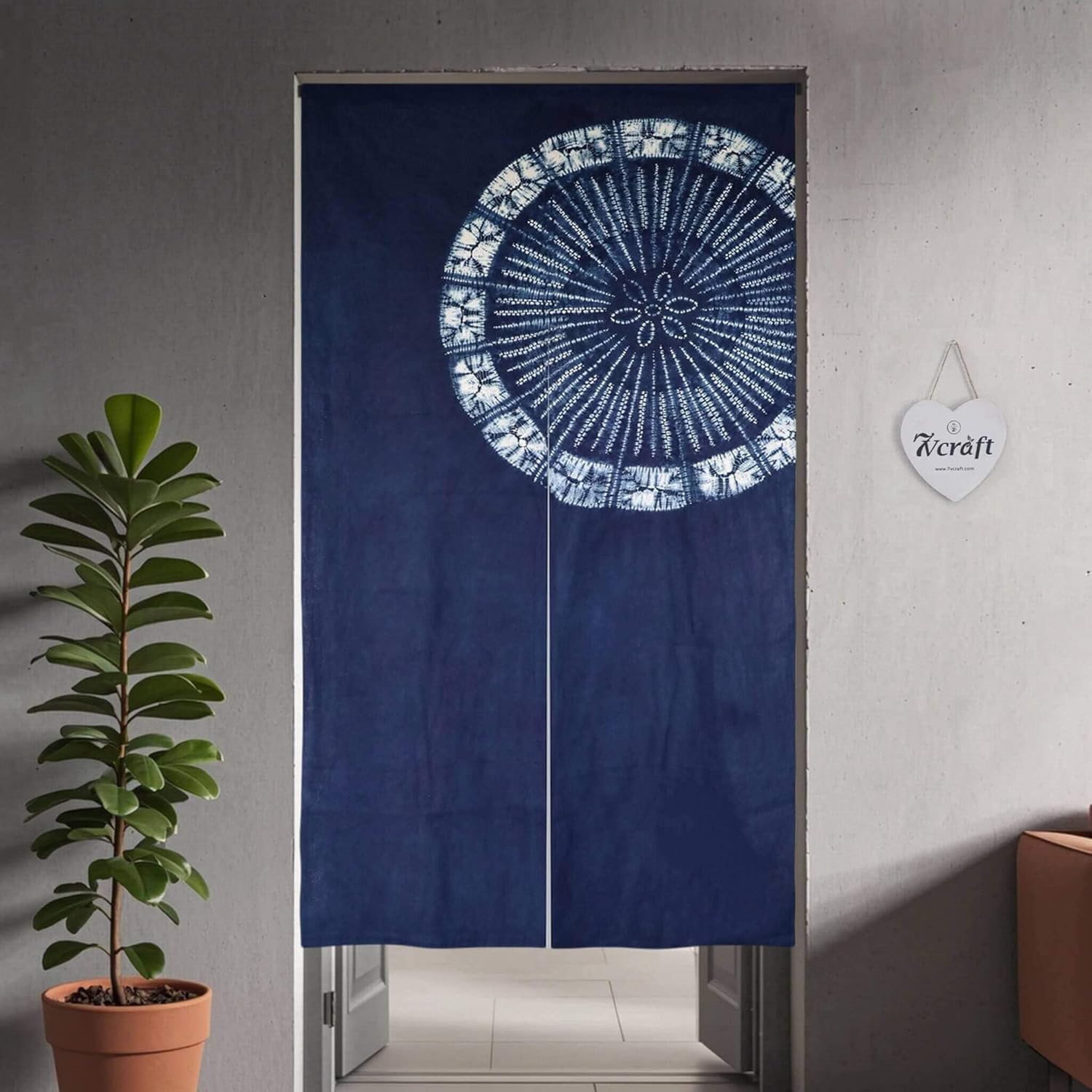 핸드 염색 일본 커튼/시보리 타이 염색 면 도어 커튼/ - Shibori Tie Dye 리뷰 및 가격