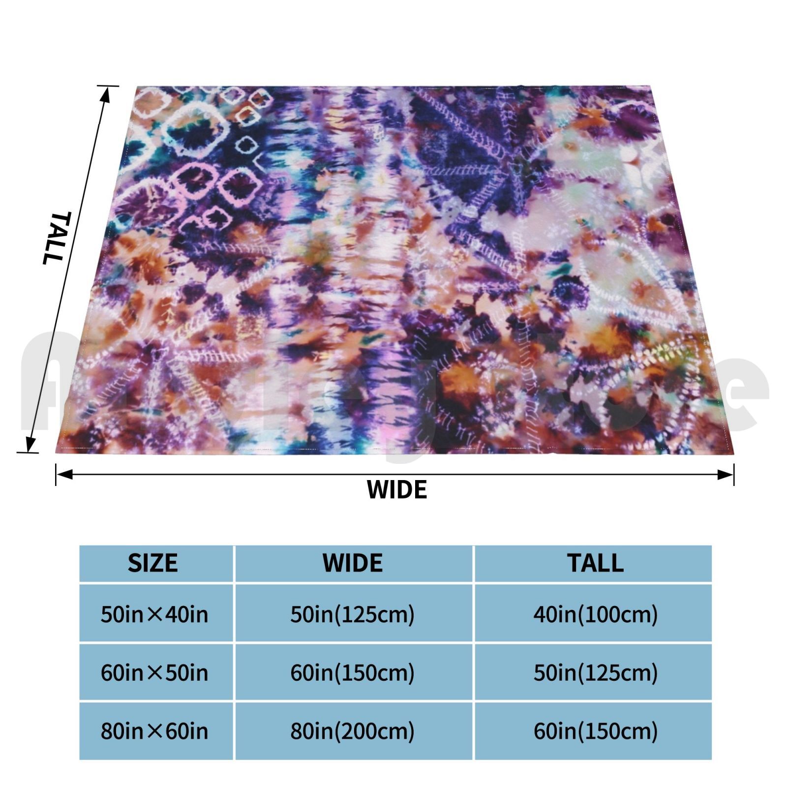 타이다이 시보리 해변 풍경 담요 패션 맞춤형 타이다이  - Shibori Tie Dye 리뷰 및 가격